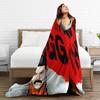 Invincible Thragg  Red Print Blanket Quality Soft  Throw Blanket Winter Picnic Home Decor Street Trend Bedspread