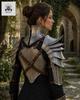AEZLIN Women's Medieval Knight Costume Steel & Leather Gothic Warrior LARP Cosplay Outfit