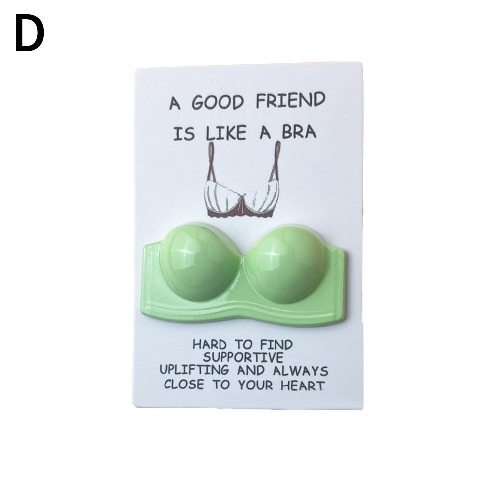 

Uplifting Encouragement Card: A Good Friend is Like a Bra - Perfect for New Year, Carnival, Thanksgiving, Christmas, Halloween зелёный