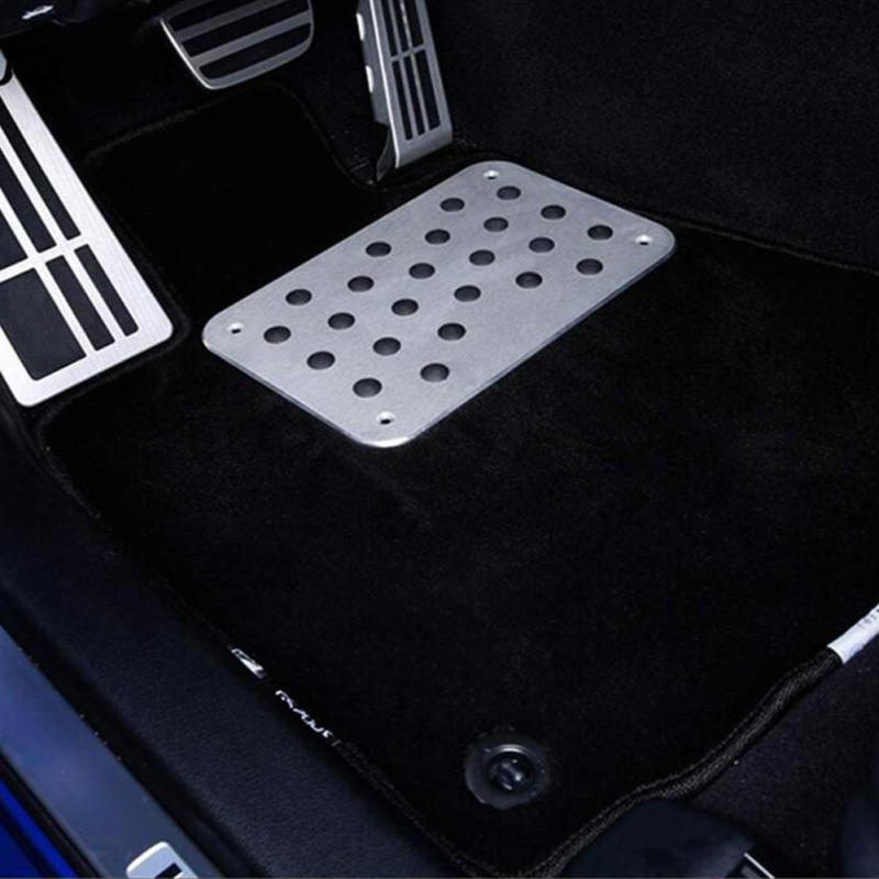 Universal Car Floor Mat Carpet Thick Heel Plate Pedal 300*200*4mm Silver Carpet Plate Accessories