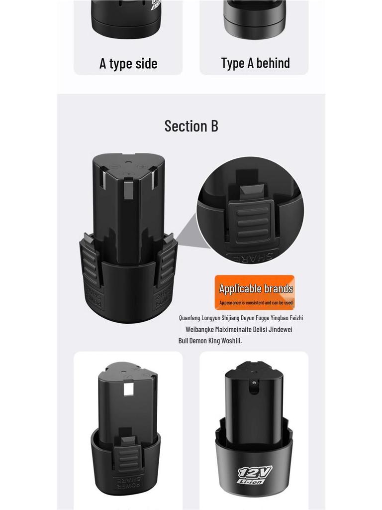 12V Cordless Drill with Lithium Battery Charger, Pistol Grip, and 16.8V/18V Battery for Rotary and Screwdriver Tasks