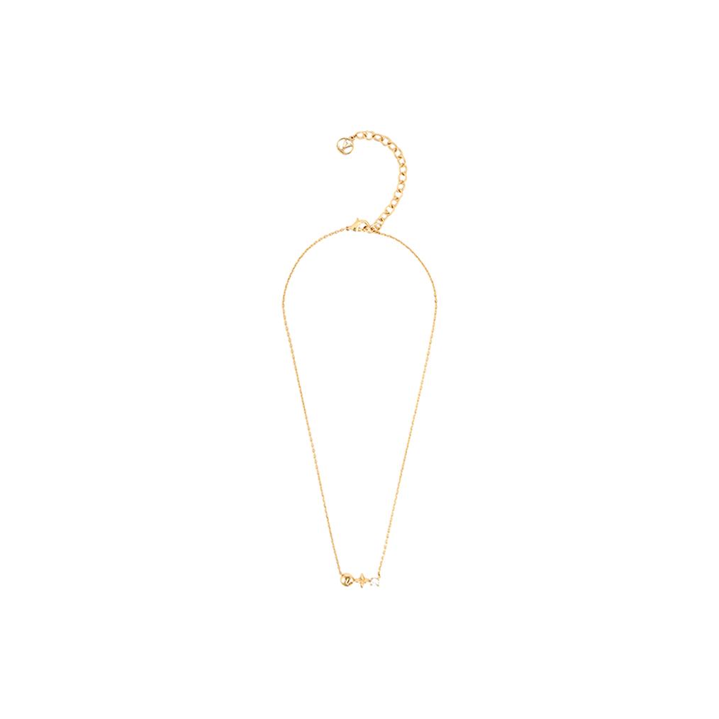 Louis Vuitton Monogram Party Lv Petit Louis Floral Necklace Women necklace Gold M00368