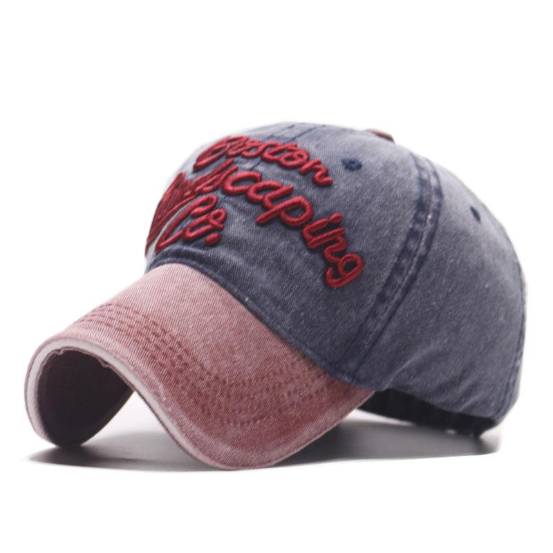 New Outdoor Sports Fashion Letters Do Old Baseball Caps, Washed Cloth Denim Riding Sunshade Men's and Women's Baseball Caps