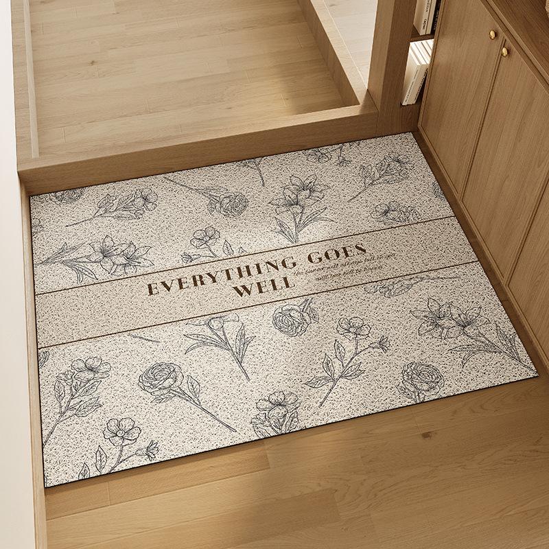 Retro Wind Silk Ring Floor Mat, Non-Slip Mat, Door Mat Outside The Door, Wear-Resistant Carpet, Door Mat At The Door