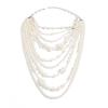 Exaggerated Pearl Sweater Chain Baroque Bridal Jewelry Sweet Multilayer Pearl Necklace  Gift