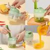 4In1 Multifunzionale Elettrico Taglierina di Verdure Affettatrice Aglio Fango Masher Aglio Chopper Taglio Premendo Mixer Fetta di Cibo