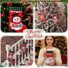 Set of 4 Christmas Decorations Stockings Snowman, Santa, Reindeer Socks Christmas Tree Decoration Items Gifts Hangings Stocking Set