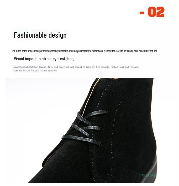 Herren Wildleder Chelsea Boots im koreanischen Stil - Herbst/Winter Spitzschuhe High-Top Schuhe