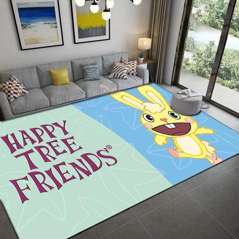 

Анімація Happy Tree Friends Килим Кухонний килимок Придверний килимок Спальня Декорування підлоги Вітальня Килим Ванна кімната Протиковзкий 120cm by 160cm