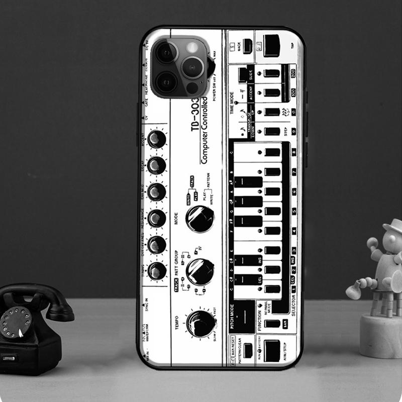 Vintage Synth Synthesizer Case For iPhone XR X XS Max SE 2020 7 8 Plus Phone Cover For iPhone 11 14 12 13 Pro Max Mini