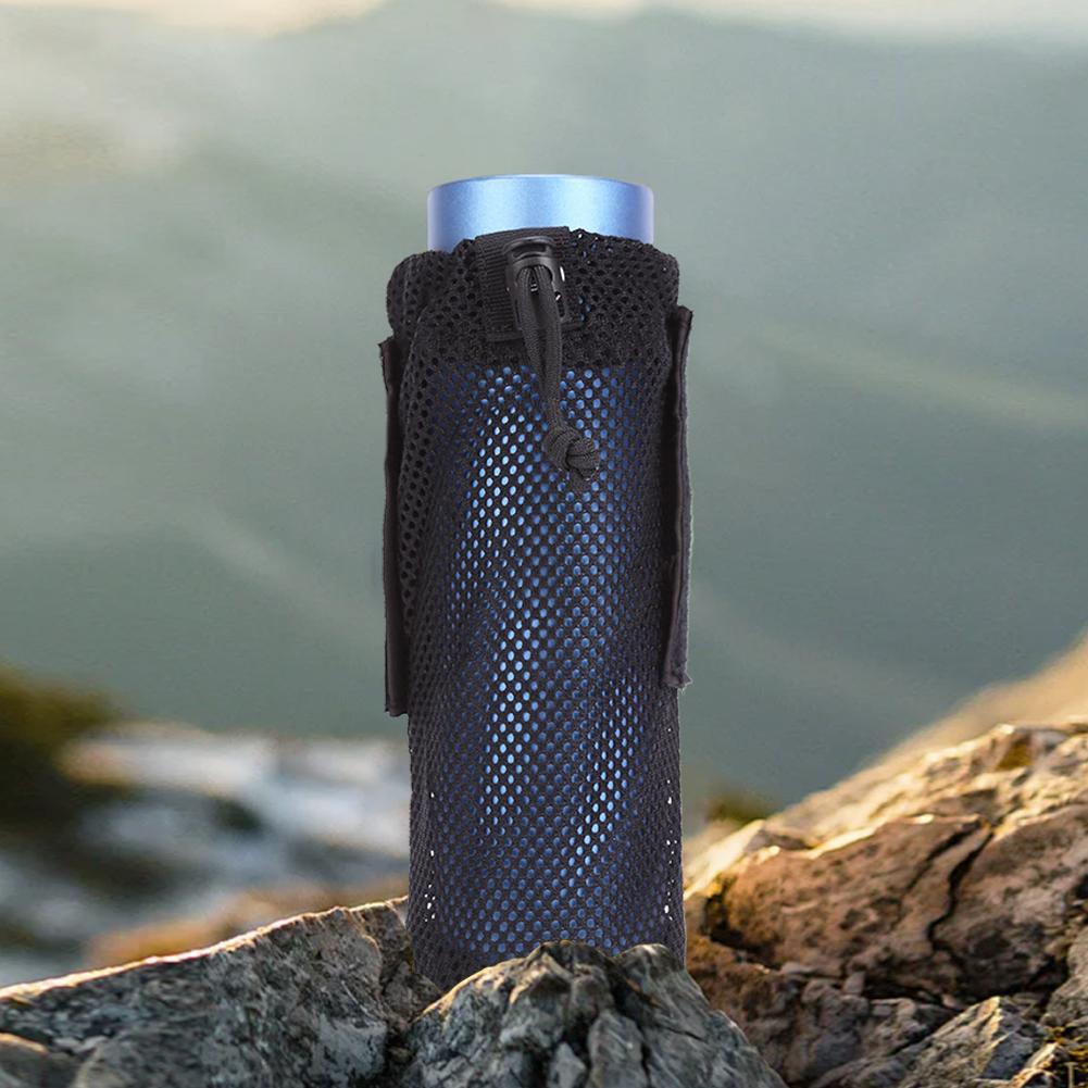Cycling Water Bottle Pouch Oxford Cloth Mesh Water Bottle Sleeve Bag Multifunctional Portable Water Cup Container for Backpack