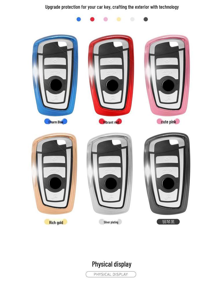 Compatible BMW Key Cover Set: Protective Soft Shell for 3, 5 Series & X5 Remote.