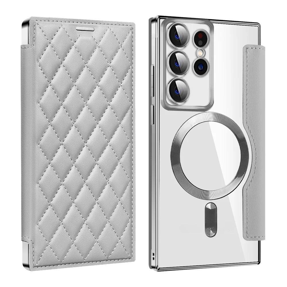 

Чохол для картки з магнітним покриттям для Samsung Galaxy S24 Ultra S23 Plus S23FE S22 5G із бездротовою зарядкою, ударостійкий, з відкидним покриттям for Galaxy S24