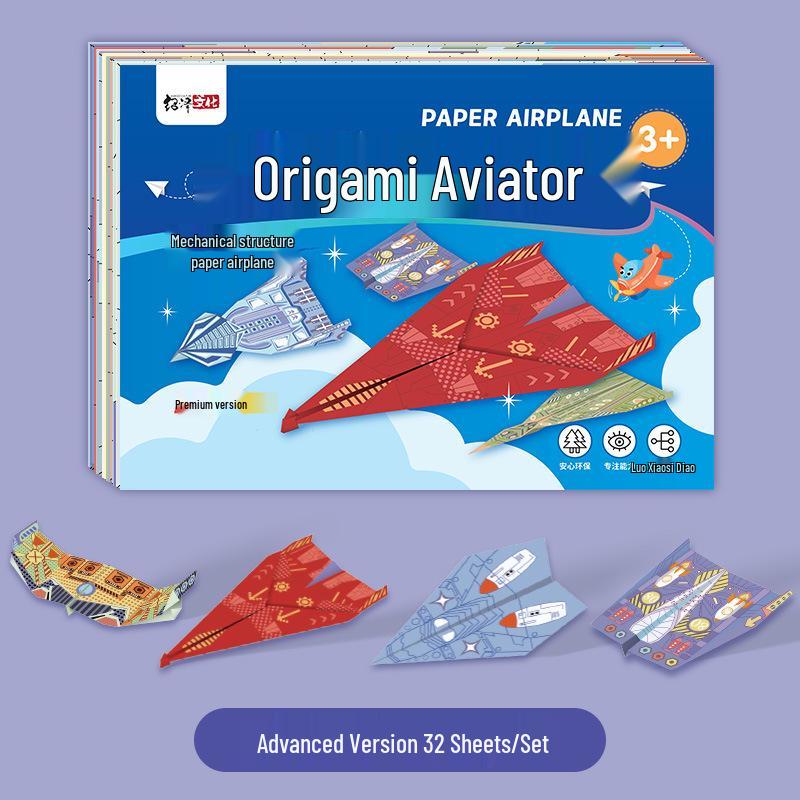 Handmade Origami Airplane Set for Kids: Educational & DIY Concentration Training Toy