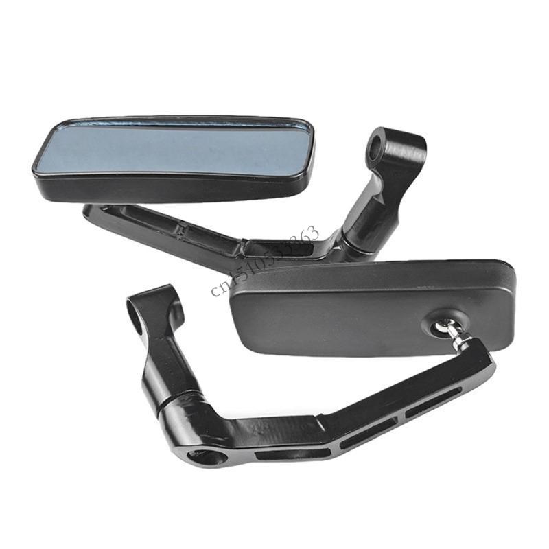 090E Motorcycle ATV Auxiliary Glass Handlebar Mount Cycling Bike Rear View Glass