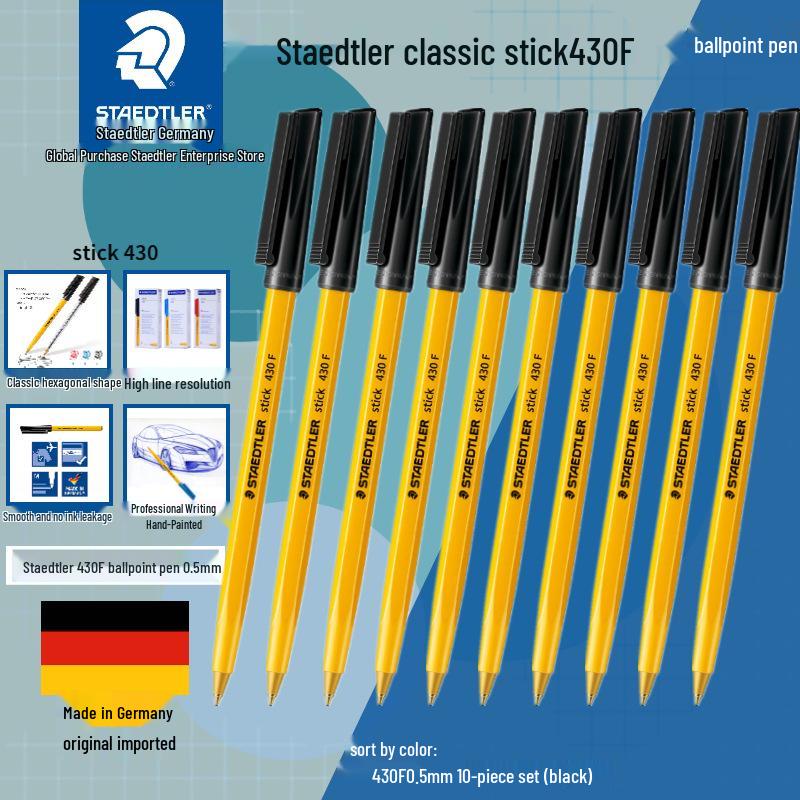 German Warrior Armor Ballpoint Pen - Classic Stick 430, 0.5/0.7mm, Red/Blue/Black Ink
