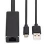 Ethernet Adapter Compatible For Fire TV Stick Micro USB To RJ45 With USB Cable
