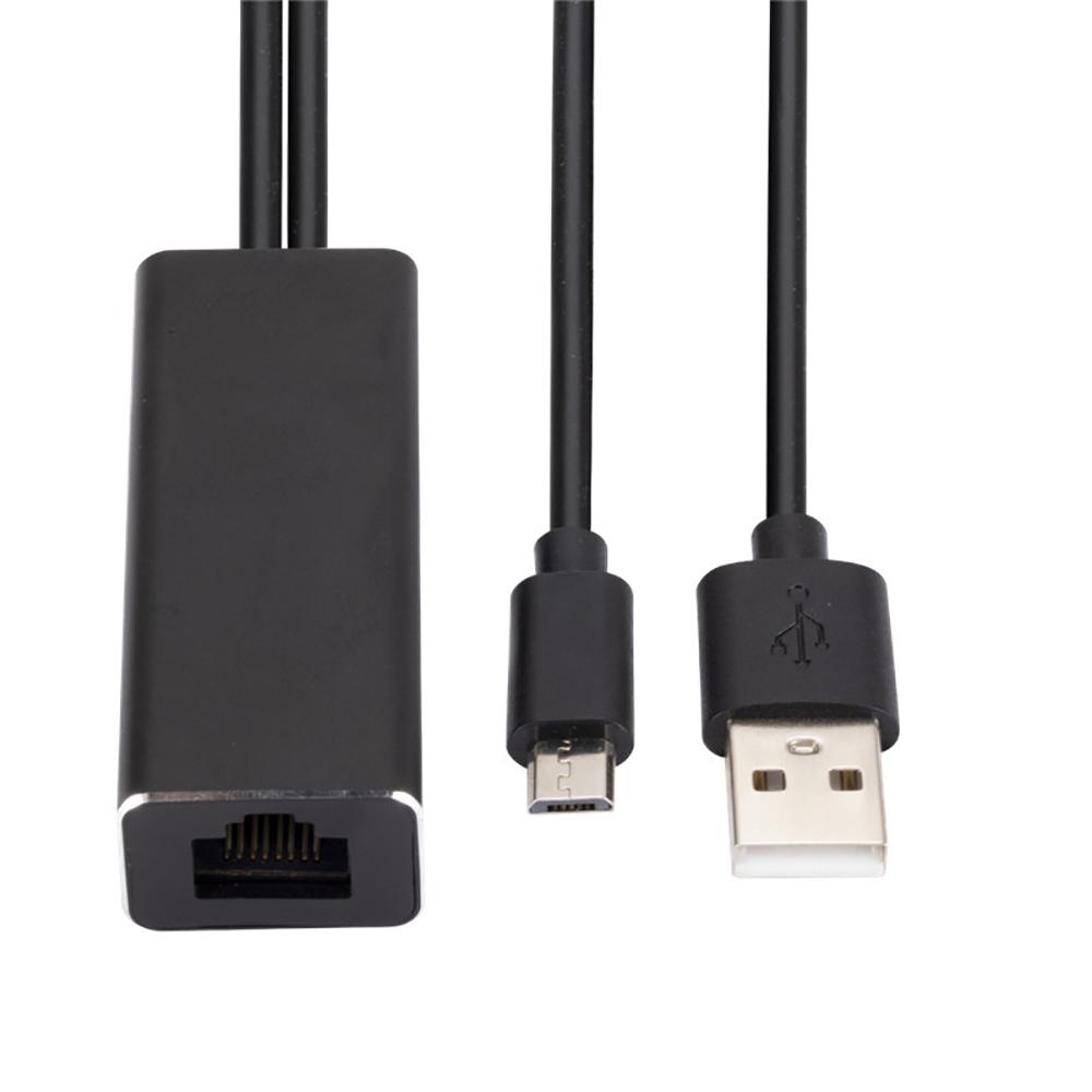 Ethernet Adapter Compatible For Fire TV Stick Micro USB To RJ45 With USB Cable