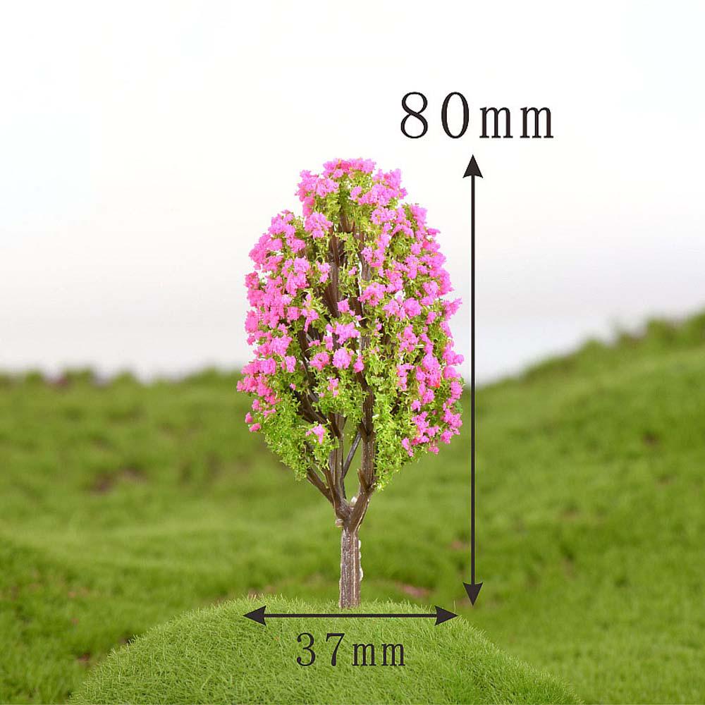 Plastic Mini Simulation Trees Kawaii Willow Sakura Mini Home Decoration Garden Microlandscape Miniatures Figurines
