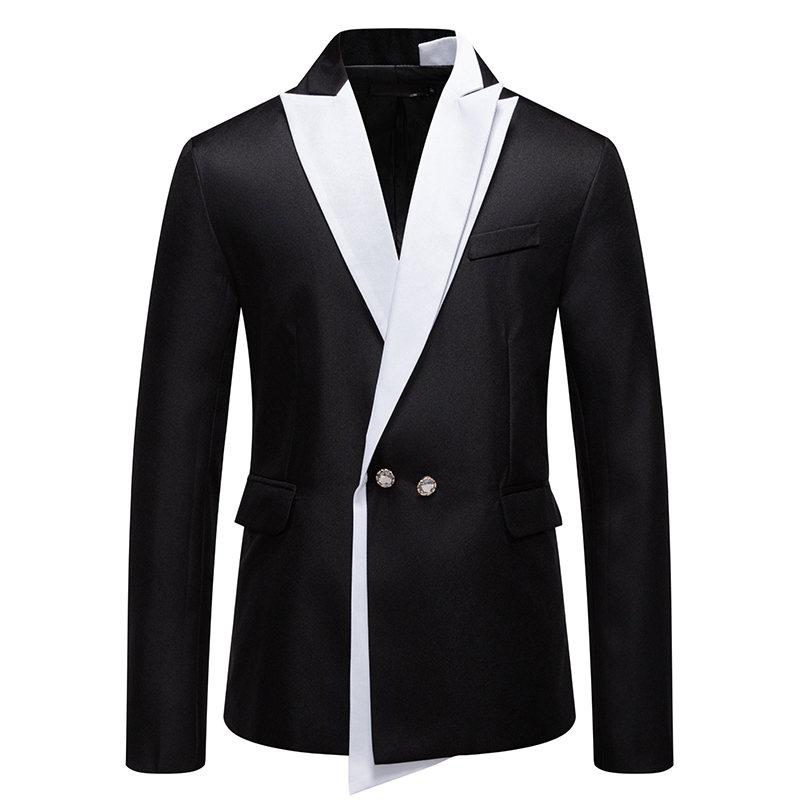 Men's Business Slim Fit Blazers Fashion Wedding Dress Suit Coat Male Singer Performance Dress Outerwear