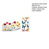 Glass Sticker Peel Stick Static Window Film Vibrant Color Spring Flowers Butterflies Pattern Window Decal Home Decor