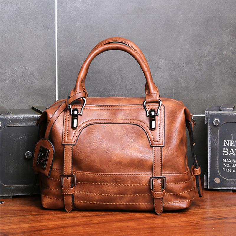 Desinvolte Women's Bag 2024 New Women's Crossbody Bag Solid Color Oil Leather Simple And Exquisite Large Capacity Suitable For Travel