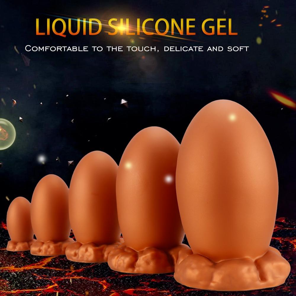 Giant T-Rex Egg Anal Plug - Premium Liquid Silicone Soft Anal Toy for Anal Training