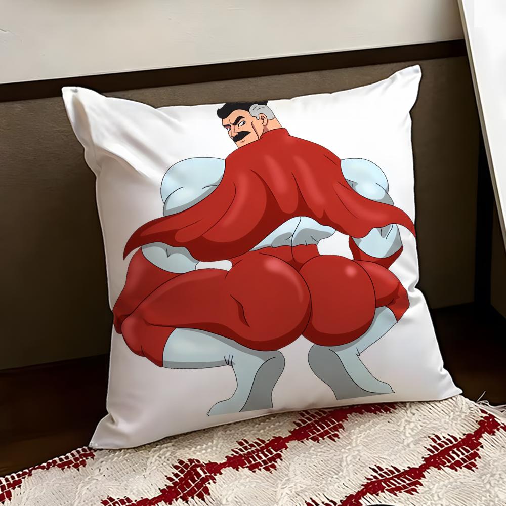 IInvincible OOmni Man Cushion Cover Reversible Soft Durable Pillow Cover Home  Car MultiScene Use for Daily Comfort