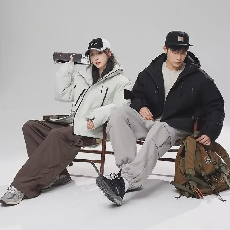 2024 Winter Paare Outdoor Kapuzen Winddicht & Wasserdicht Baumwolljacke