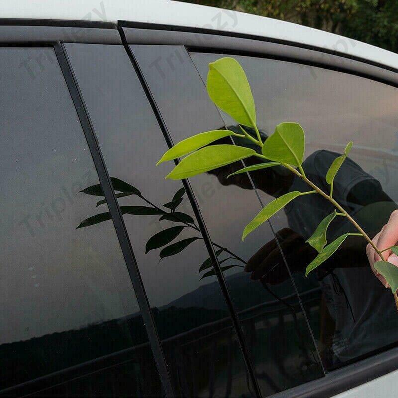 4Pcs Glossy Piano Black Car Window Door Column Center BC Pillar Post Cover Trim For Volkswagen VW Golf 6 MK6 2008-2013