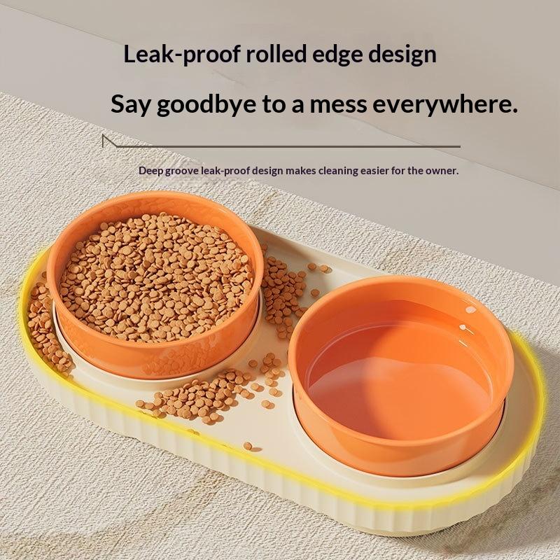 Creativity Anti-Spill Cat Bowl Feeding Water Protecting Cervical Spine Anti Splash Feeding Cats Dogs Bowl Pet Feeding Supplies