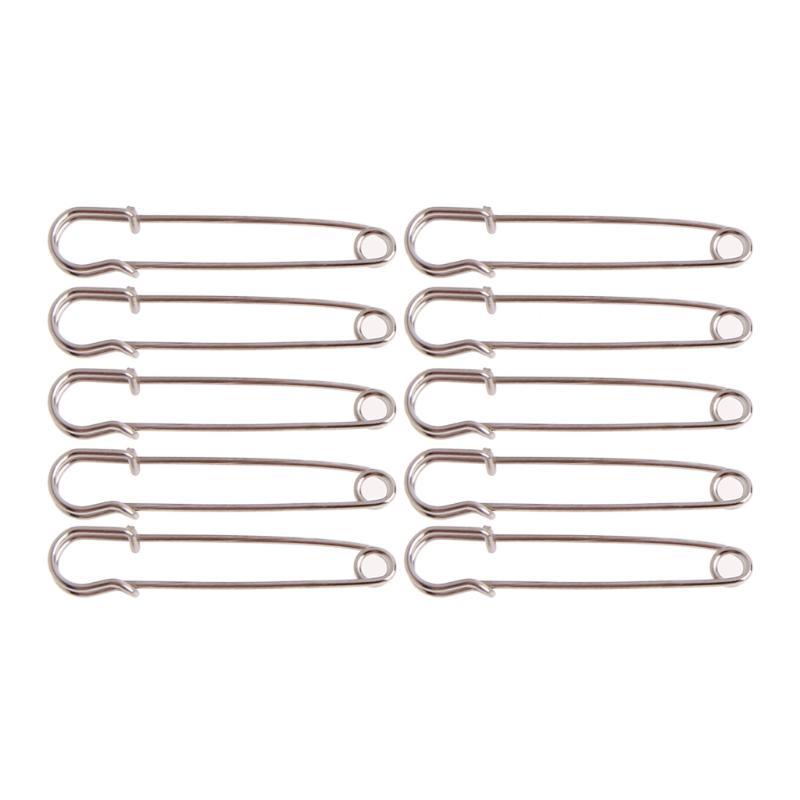 10 Pieces DIY Safety Pins Blanket Pins Spring Lock Pins for DIY Brooch Making