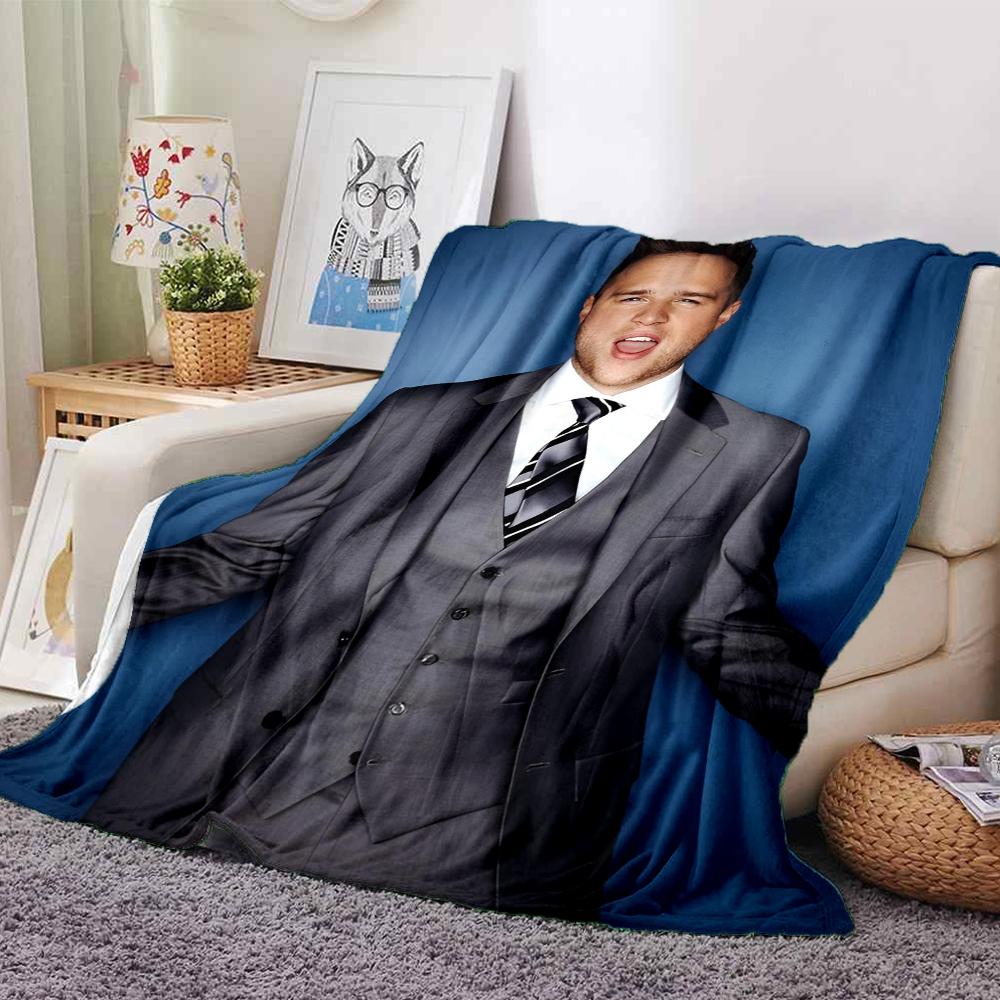 Olly Murs Theme Printed Blanket - Perfect for Couch, Bed, Travel & Outdoor Use | Machine Washable, Cozy & Durable.