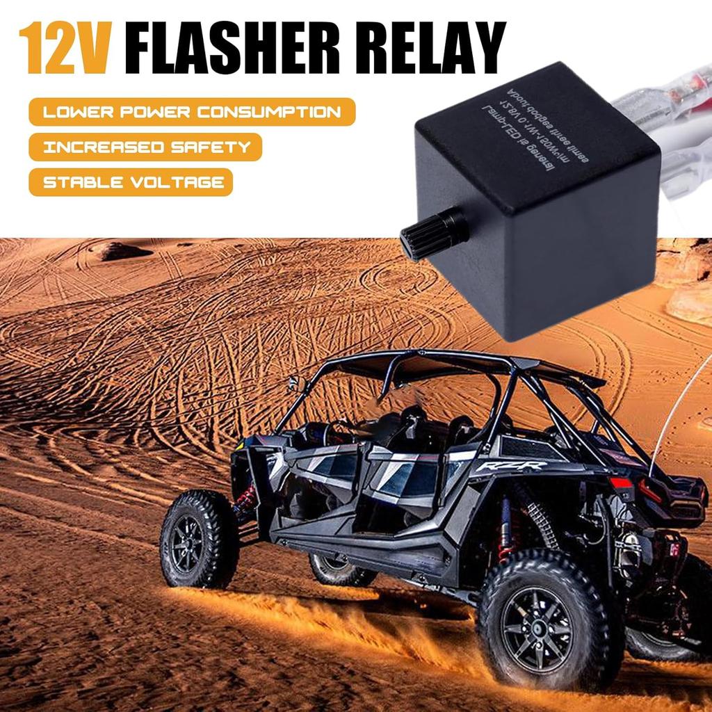 Hypertune Universal ATV/UTV Turn Signal Kit Side By Side Blinker Kit For Polaris Kawasaki Golf Cart Arctic Cat SXS ATV UTV Street Legal Kit Vertical