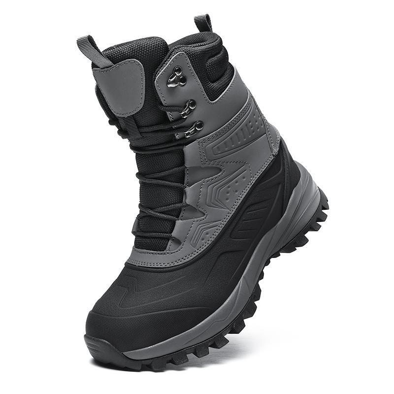 Winter Men's Snow Boots Mid-cut Thick Sole Plush Non-slip  Wear-resistant Large Size Snow Boots for Winter Mens Winter Boots