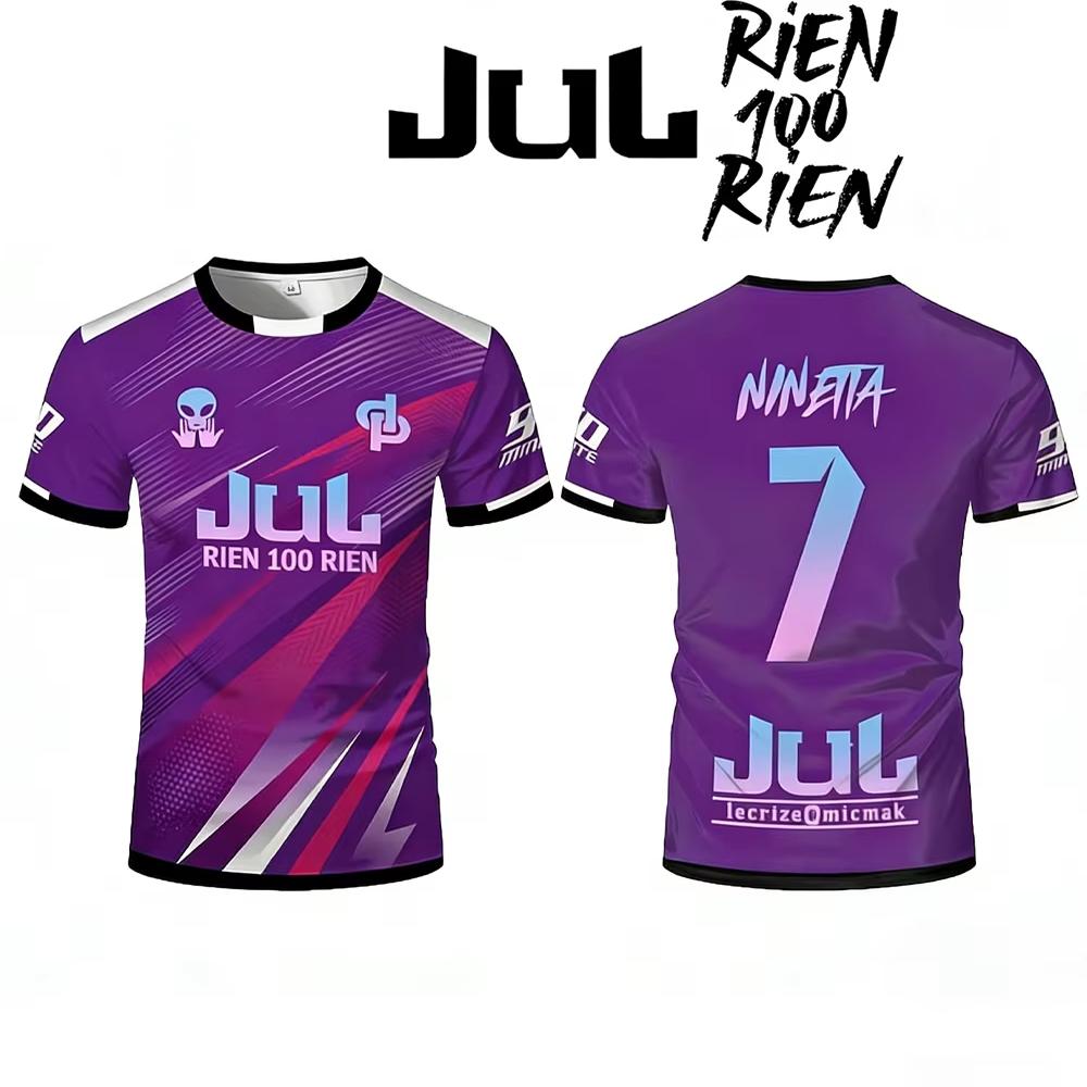 Nuova T-shirt Stampata JUL Toto Ninetta Uomo Donna Hip Hop Traspirante Abbigliamento per Allenamento Calcio Maglia Sportiva per Adulti e Bambini