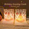 Musical and Light 3D Popup Greeting Card Luxurious Foil Stamping Cards  Birthday Party Supplies