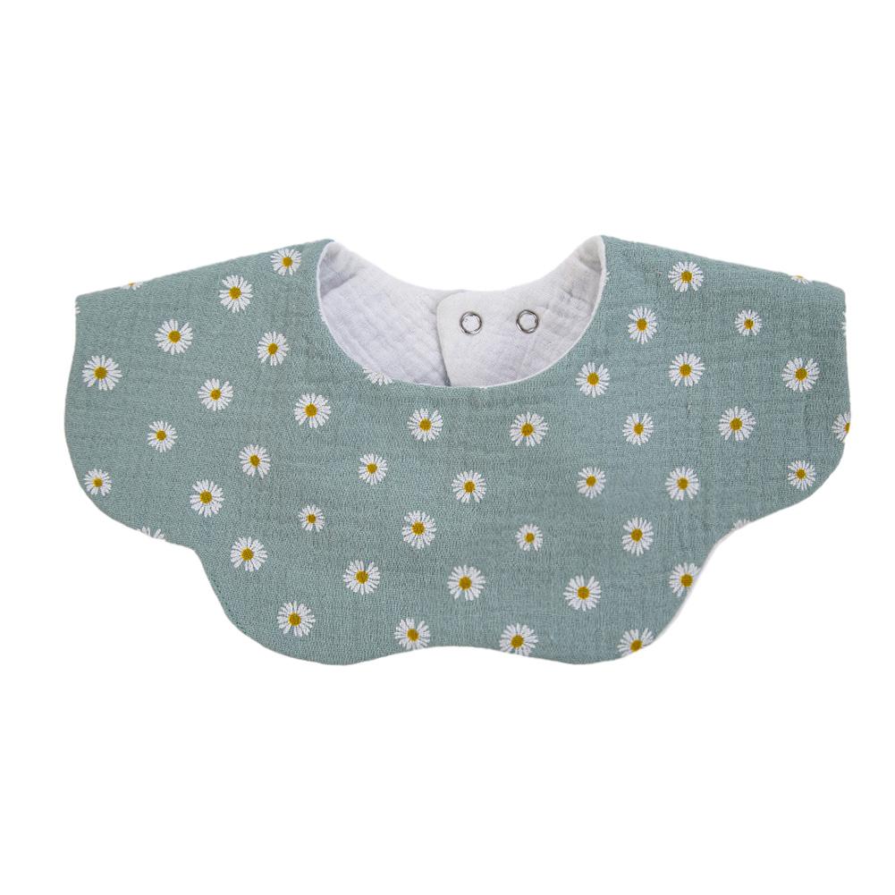 6 Layers Thickened Baby Muslin Cotton Bibs 306°AB Double Side Flower Round Neck Saliva Towel Print Feeding Burp Cloths Banadna