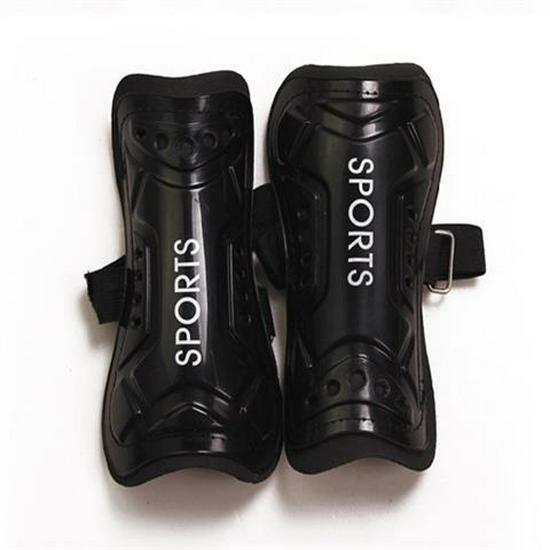 Breathable Adult Football Shin Guards with Protective Straps