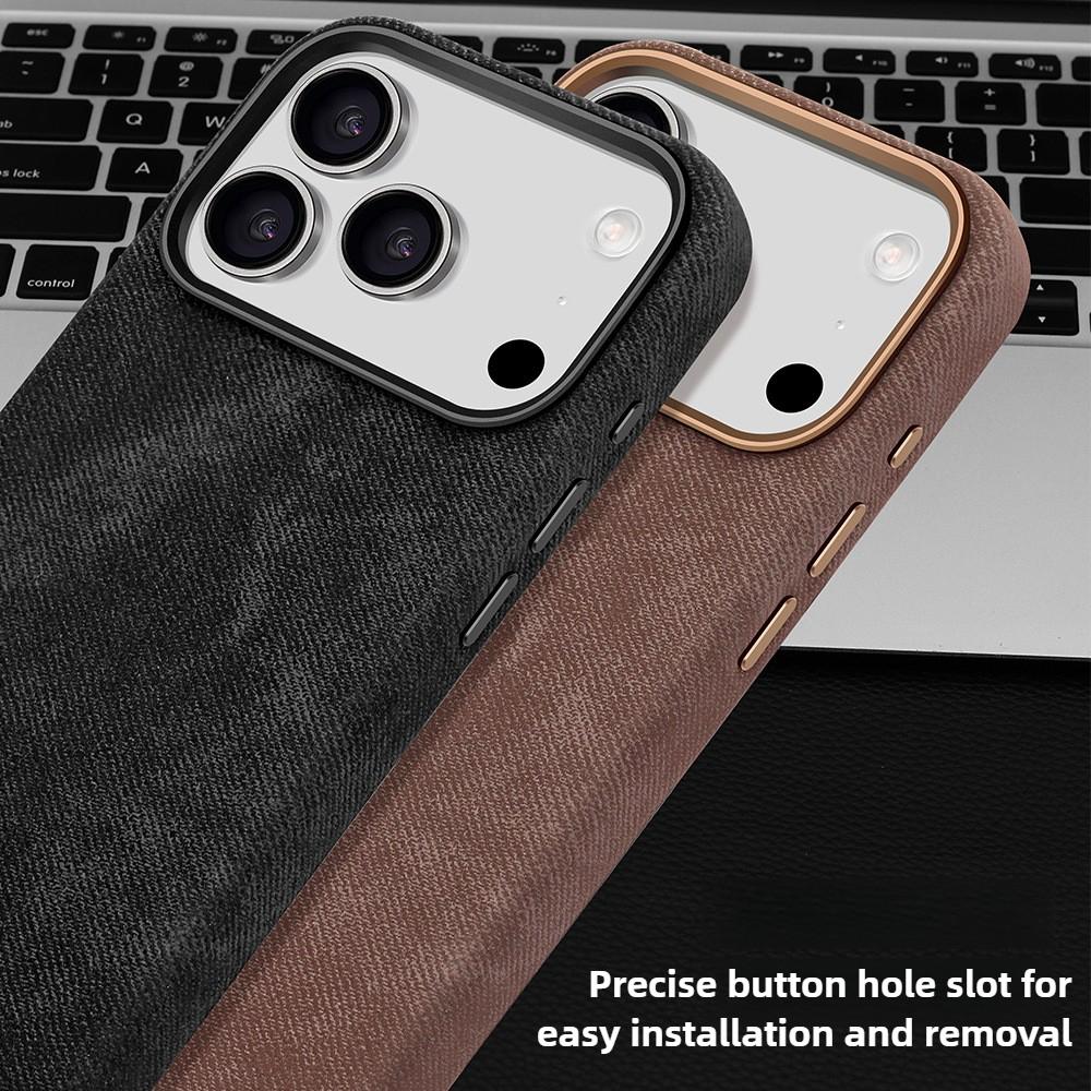 Fleece Strong Magnetic Charging Phone Case for iPhone 17 Pro Max 16 Plus Air 15 14 13 12 Pro Metal Lens Frame Protective Cover