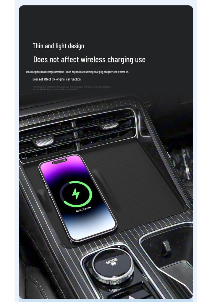 Tiggo 8 & Tiger Model Wireless Charger Non-Slip Silicone Mat: Center Console Protection Accessory