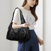Soft leather pleated shoulder bag Crossbody tote women's bag