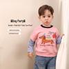 LUSON Boys' Skin-Friendly Faux Two-Piece Long Sleeve T-Shirt