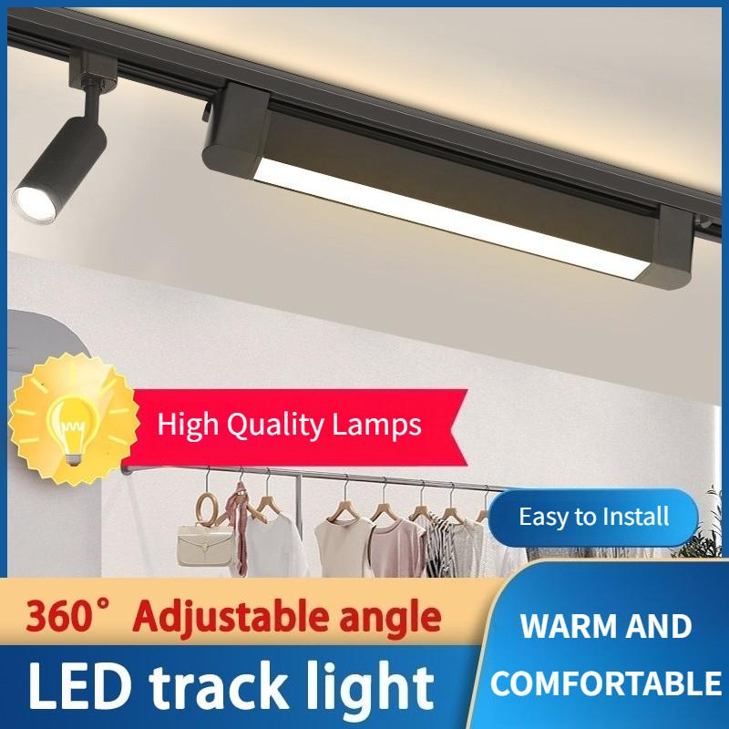Aluminum Linear Track Ceiling Lamp COB Rail Spotlight Living Room Bedroom Decor Lighting Fixture LED Track Light