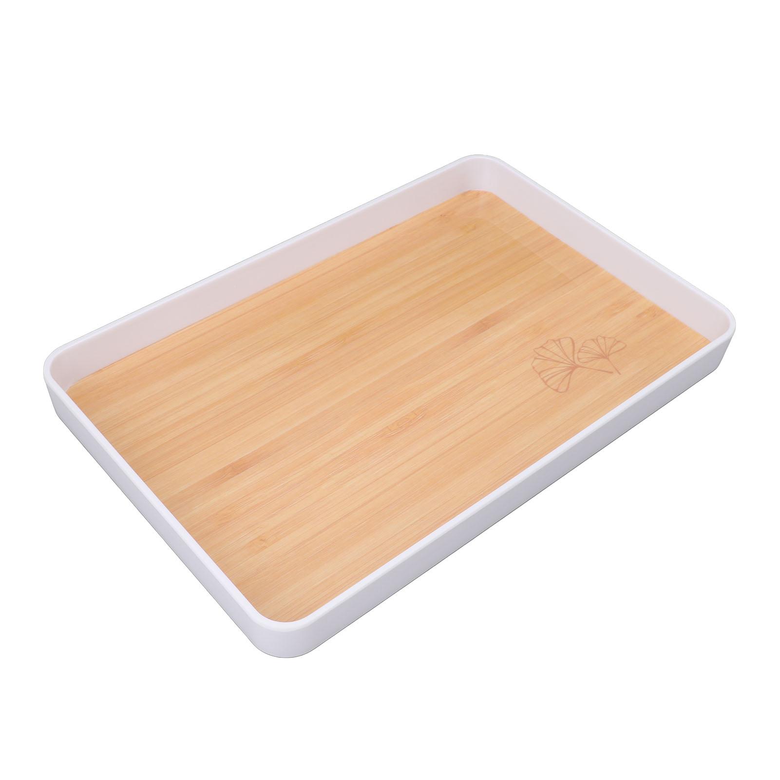

Rectangular Tray Plastic Stackable Versatile Serving Tray for Documents Books Cosmetics 35x23cm 13.8x9.1in L