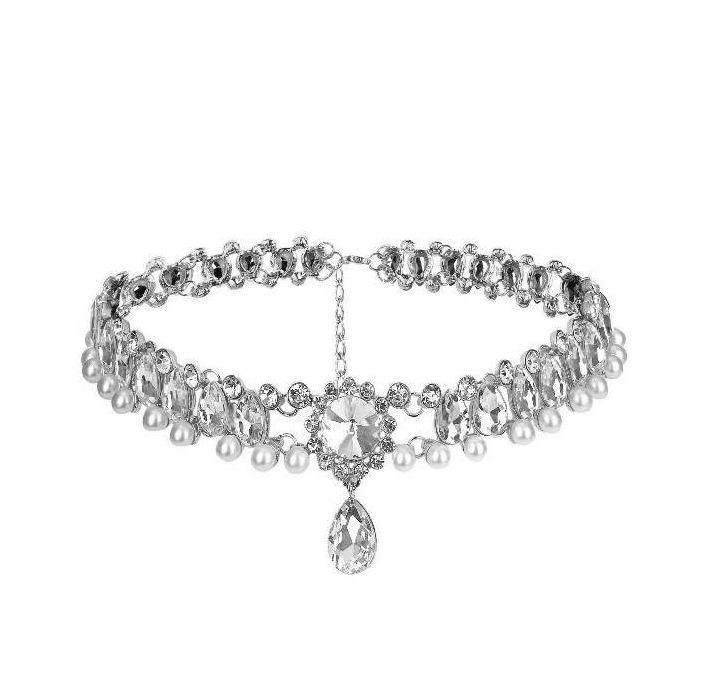 

Изысканное хрустальное колье-чокер: Элегантные Роскошные Украшения для Женщин