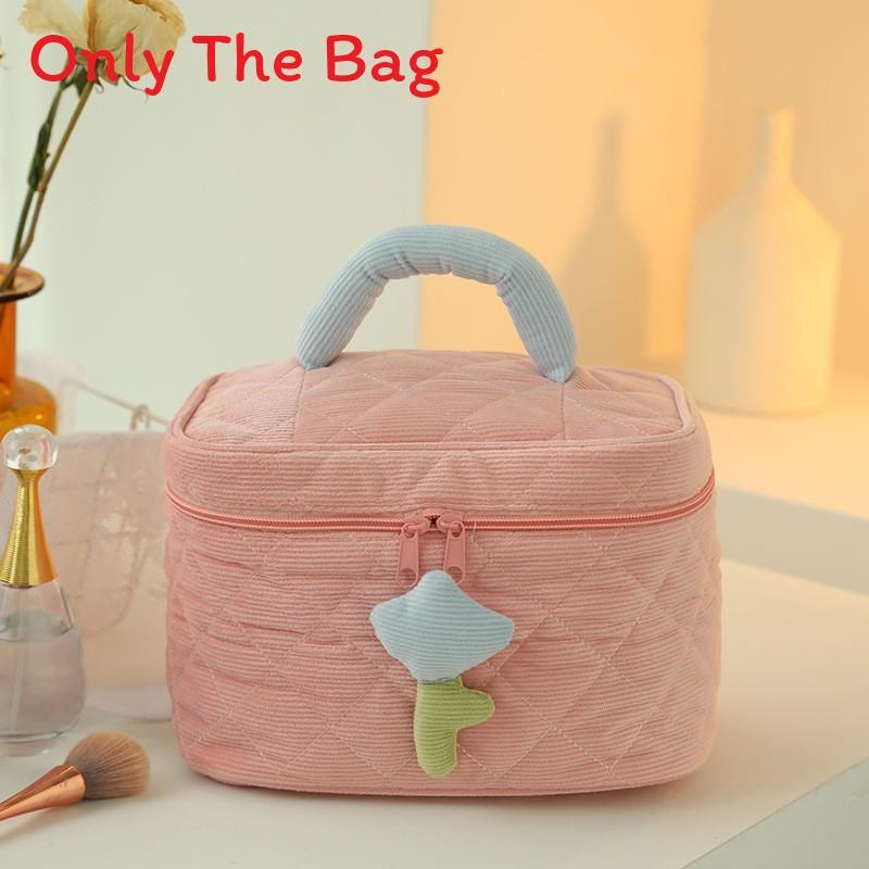Style Plush Velvet Makeup Bag With Large Capacity For Travel And Home Organization