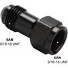6AN Female Flare to AN6 Male Flare Extension Fitting Adapter Straight Aluminum Black