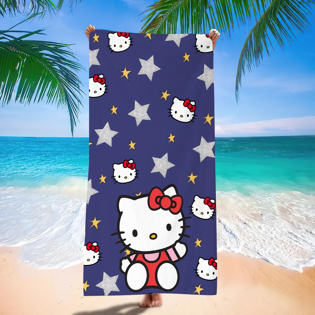Cute Cartoon Printed Microfiber Beach Towel Quick Dry Soft Absorbent Bath Towel For Seaside