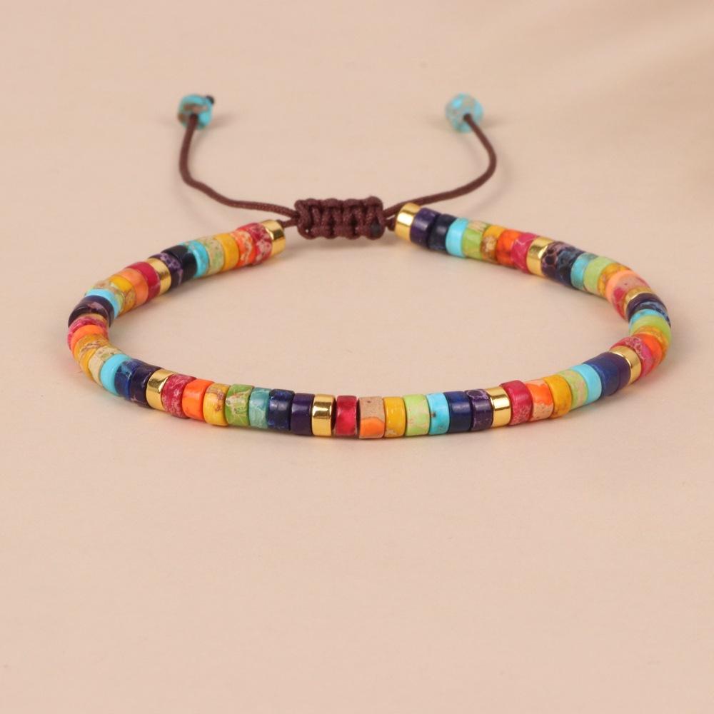 

Unisex Rainbow Woven Friendship Bracelet - Yoga Jewelry